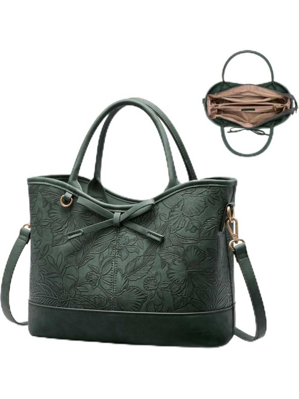 Stylish Leather Tote Satchel Shoulder Bag for Women - Chic Everyday Purse